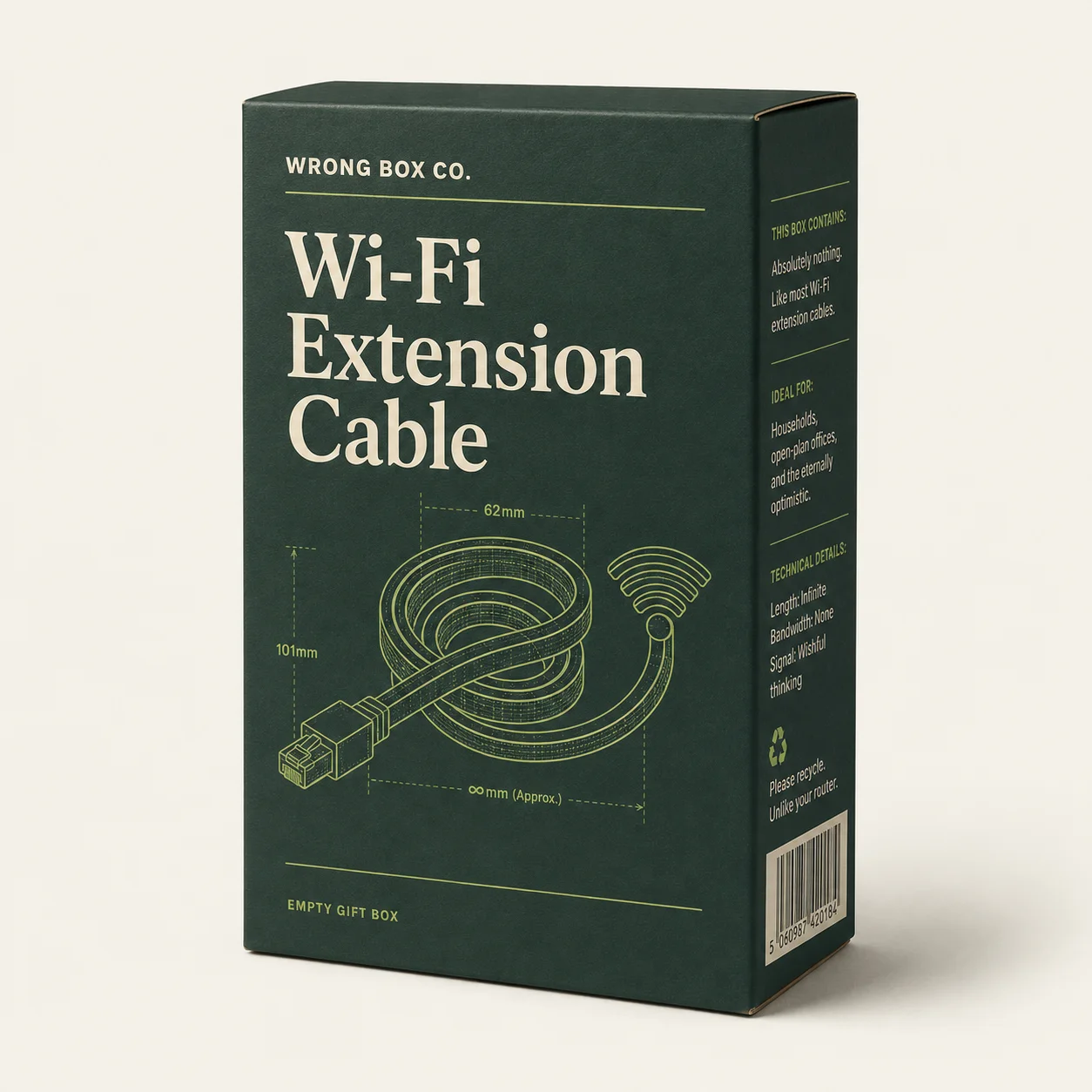 Wi-Fi Extension Cable empty printed novelty gift box